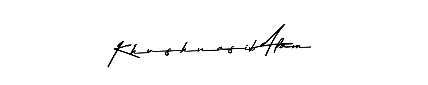 Check out images of Autograph of Khushnasib Alam name. Actor Khushnasib Alam Signature Style. Asem Kandis PERSONAL USE is a professional sign style online. Khushnasib Alam signature style 9 images and pictures png