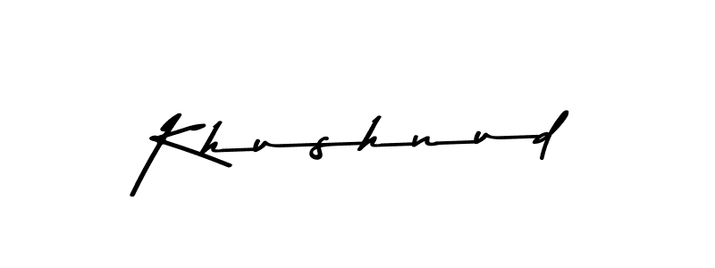The best way (Asem Kandis PERSONAL USE) to make a short signature is to pick only two or three words in your name. The name Khushnud include a total of six letters. For converting this name. Khushnud signature style 9 images and pictures png