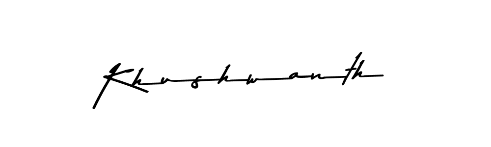 Create a beautiful signature design for name Khushwanth. With this signature (Asem Kandis PERSONAL USE) fonts, you can make a handwritten signature for free. Khushwanth signature style 9 images and pictures png