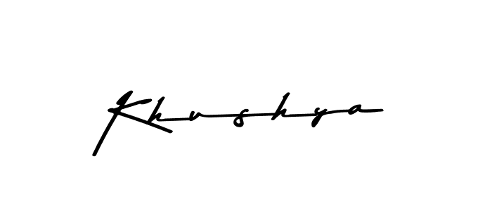 Make a beautiful signature design for name Khushya. Use this online signature maker to create a handwritten signature for free. Khushya signature style 9 images and pictures png