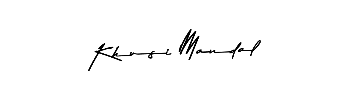 The best way (Asem Kandis PERSONAL USE) to make a short signature is to pick only two or three words in your name. The name Khusi Mandal include a total of six letters. For converting this name. Khusi Mandal signature style 9 images and pictures png