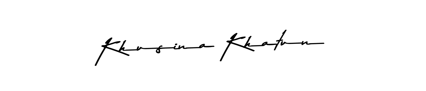 Use a signature maker to create a handwritten signature online. With this signature software, you can design (Asem Kandis PERSONAL USE) your own signature for name Khusina Khatun. Khusina Khatun signature style 9 images and pictures png