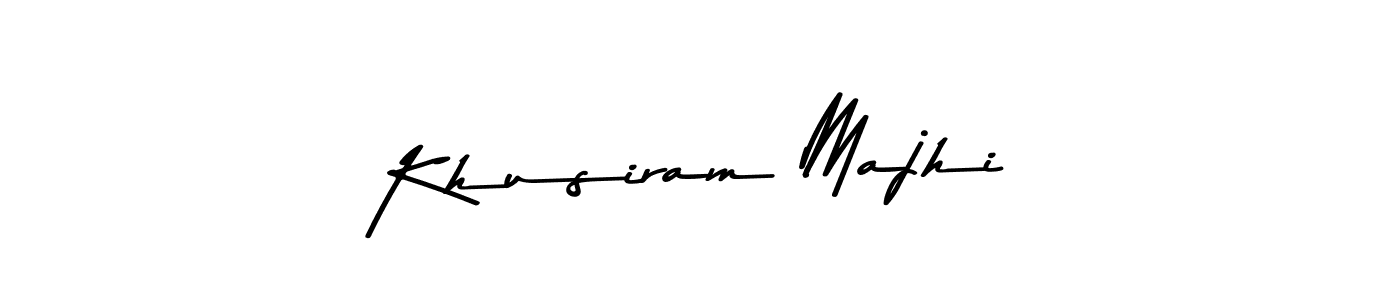Create a beautiful signature design for name Khusiram Majhi. With this signature (Asem Kandis PERSONAL USE) fonts, you can make a handwritten signature for free. Khusiram Majhi signature style 9 images and pictures png