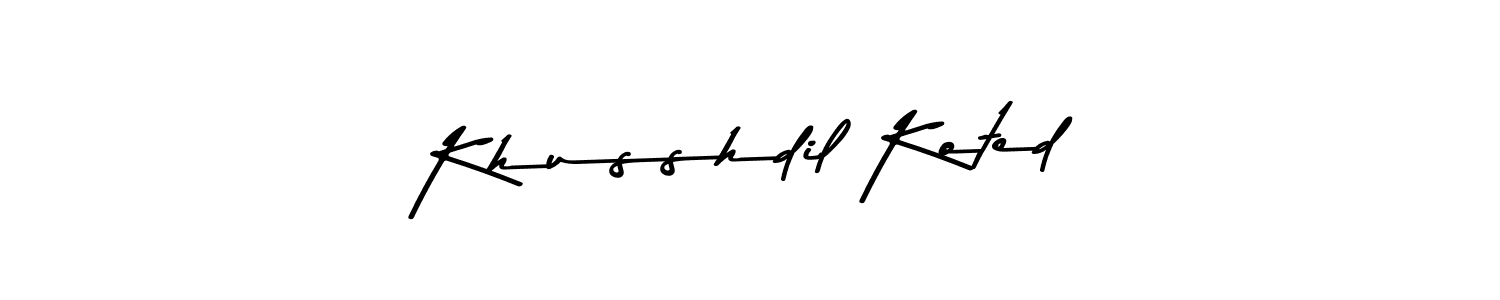 Also we have Khusshdil Koted name is the best signature style. Create professional handwritten signature collection using Asem Kandis PERSONAL USE autograph style. Khusshdil Koted signature style 9 images and pictures png