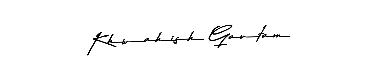 Make a short Khwahish Gautam signature style. Manage your documents anywhere anytime using Asem Kandis PERSONAL USE. Create and add eSignatures, submit forms, share and send files easily. Khwahish Gautam signature style 9 images and pictures png