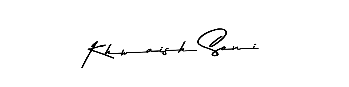 Use a signature maker to create a handwritten signature online. With this signature software, you can design (Asem Kandis PERSONAL USE) your own signature for name Khwaish Soni. Khwaish Soni signature style 9 images and pictures png