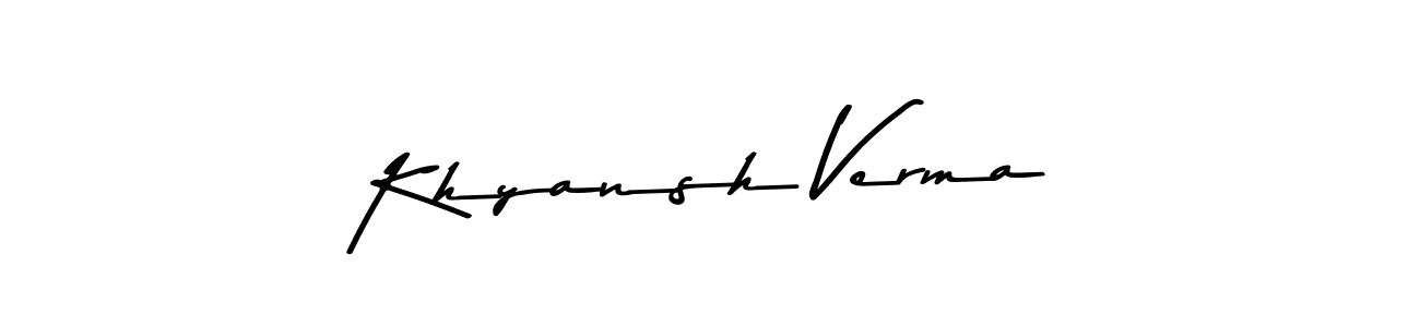 Khyansh Verma stylish signature style. Best Handwritten Sign (Asem Kandis PERSONAL USE) for my name. Handwritten Signature Collection Ideas for my name Khyansh Verma. Khyansh Verma signature style 9 images and pictures png