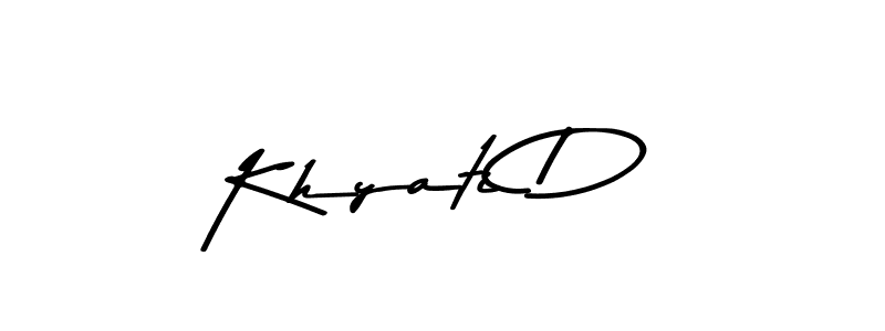 You can use this online signature creator to create a handwritten signature for the name Khyati D. This is the best online autograph maker. Khyati D signature style 9 images and pictures png