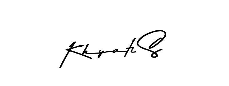 Design your own signature with our free online signature maker. With this signature software, you can create a handwritten (Asem Kandis PERSONAL USE) signature for name Khyati S. Khyati S signature style 9 images and pictures png