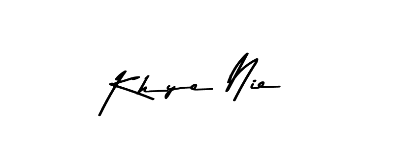 Create a beautiful signature design for name Khye Nie. With this signature (Asem Kandis PERSONAL USE) fonts, you can make a handwritten signature for free. Khye Nie signature style 9 images and pictures png