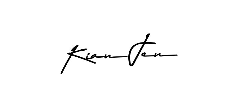 How to make Kian Jen name signature. Use Asem Kandis PERSONAL USE style for creating short signs online. This is the latest handwritten sign. Kian Jen signature style 9 images and pictures png