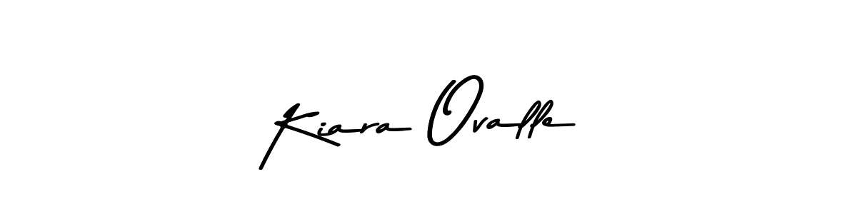 How to make Kiara Ovalle name signature. Use Asem Kandis PERSONAL USE style for creating short signs online. This is the latest handwritten sign. Kiara Ovalle signature style 9 images and pictures png