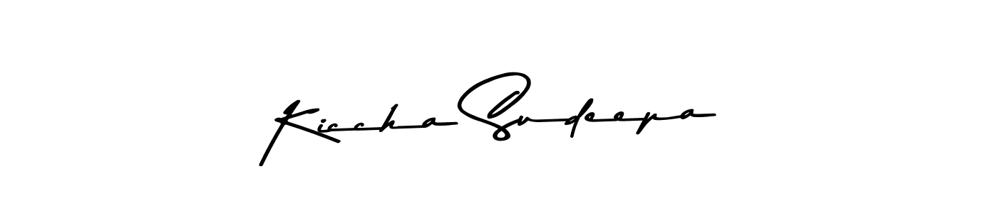 Use a signature maker to create a handwritten signature online. With this signature software, you can design (Asem Kandis PERSONAL USE) your own signature for name Kiccha Sudeepa. Kiccha Sudeepa signature style 9 images and pictures png