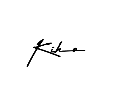 Design your own signature with our free online signature maker. With this signature software, you can create a handwritten (Asem Kandis PERSONAL USE) signature for name Kiho. Kiho signature style 9 images and pictures png