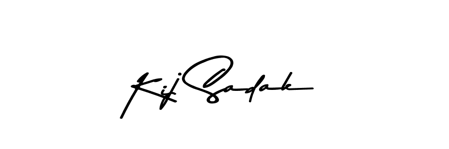 Similarly Asem Kandis PERSONAL USE is the best handwritten signature design. Signature creator online .You can use it as an online autograph creator for name Kij Sadak. Kij Sadak signature style 9 images and pictures png