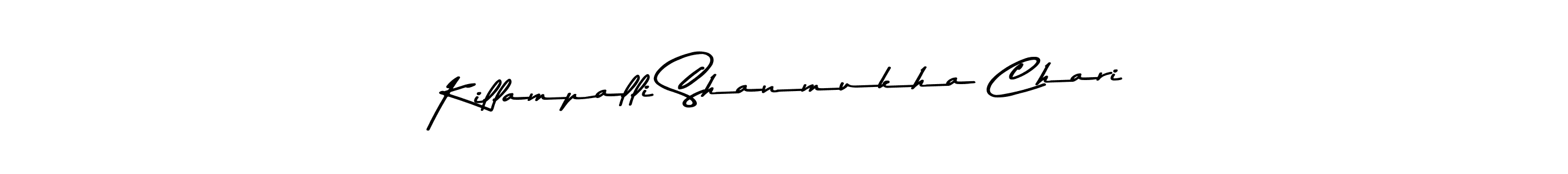 Use a signature maker to create a handwritten signature online. With this signature software, you can design (Asem Kandis PERSONAL USE) your own signature for name Killampalli Shanmukha Chari. Killampalli Shanmukha Chari signature style 9 images and pictures png