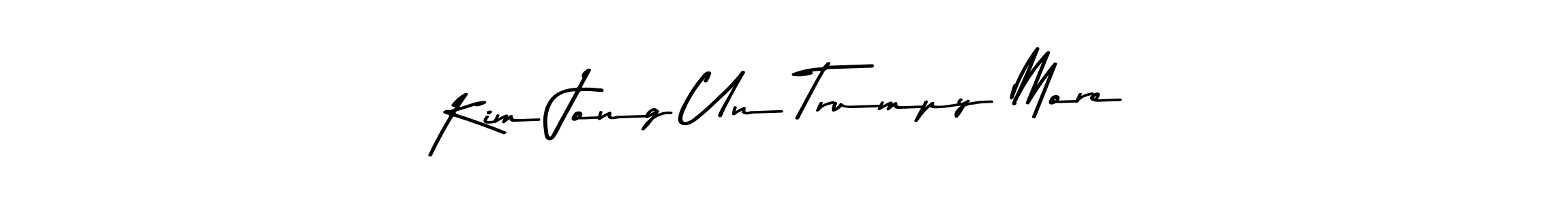 Make a beautiful signature design for name Kim Jong Un Trumpy More. With this signature (Asem Kandis PERSONAL USE) style, you can create a handwritten signature for free. Kim Jong Un Trumpy More signature style 9 images and pictures png