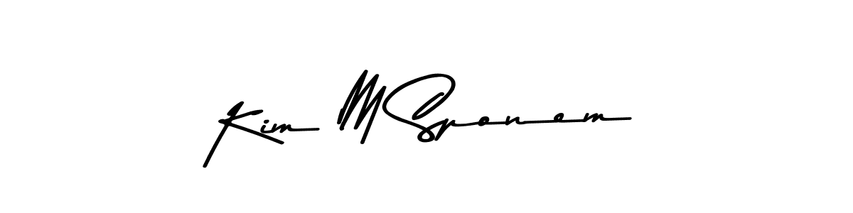 Design your own signature with our free online signature maker. With this signature software, you can create a handwritten (Asem Kandis PERSONAL USE) signature for name Kim M Sponem. Kim M Sponem signature style 9 images and pictures png