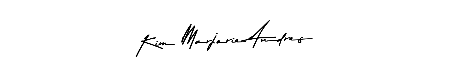 Kim Marjorie Andres stylish signature style. Best Handwritten Sign (Asem Kandis PERSONAL USE) for my name. Handwritten Signature Collection Ideas for my name Kim Marjorie Andres. Kim Marjorie Andres signature style 9 images and pictures png