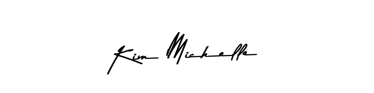 This is the best signature style for the Kim Michelle name. Also you like these signature font (Asem Kandis PERSONAL USE). Mix name signature. Kim Michelle signature style 9 images and pictures png