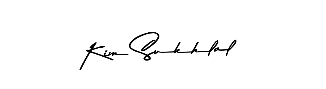 You should practise on your own different ways (Asem Kandis PERSONAL USE) to write your name (Kim Sukhlal) in signature. don't let someone else do it for you. Kim Sukhlal signature style 9 images and pictures png