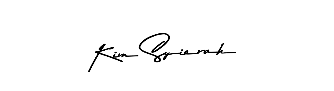 Make a beautiful signature design for name Kim Syierah. With this signature (Asem Kandis PERSONAL USE) style, you can create a handwritten signature for free. Kim Syierah signature style 9 images and pictures png