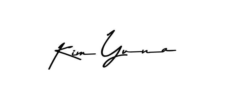 Make a beautiful signature design for name Kim Yuna. With this signature (Asem Kandis PERSONAL USE) style, you can create a handwritten signature for free. Kim Yuna signature style 9 images and pictures png