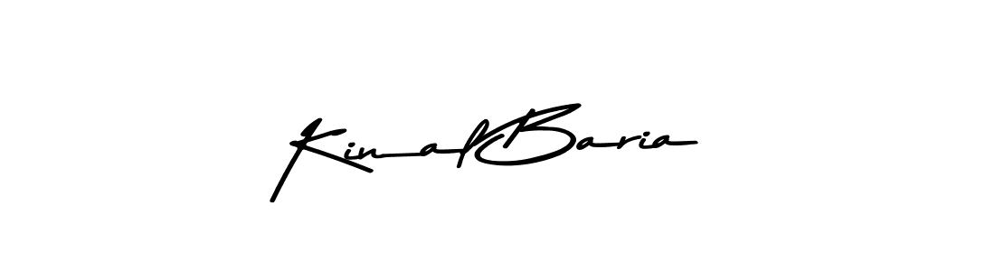 Make a beautiful signature design for name Kinal Baria. With this signature (Asem Kandis PERSONAL USE) style, you can create a handwritten signature for free. Kinal Baria signature style 9 images and pictures png