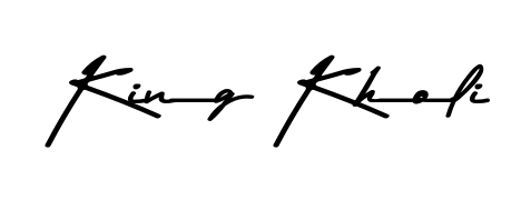 Designed for modern professionals: King Kholi name signature crafted with Asem Kandis PERSONAL USE script. Ready for digital PDF workflows. King Kholi signature style 9 images and pictures png