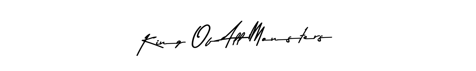 Similarly Asem Kandis PERSONAL USE is the best handwritten signature design. Signature creator online .You can use it as an online autograph creator for name King Of All Monsters. King Of All Monsters signature style 9 images and pictures png