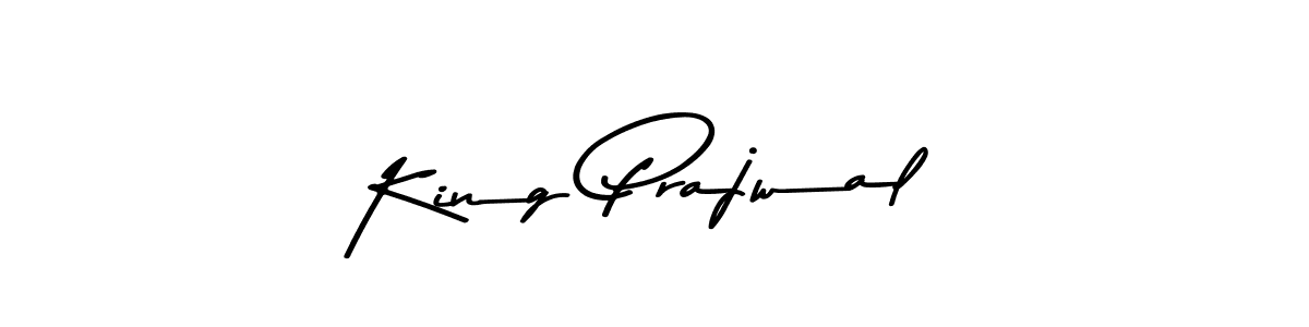 Make a beautiful signature design for name King Prajwal. With this signature (Asem Kandis PERSONAL USE) style, you can create a handwritten signature for free. King Prajwal signature style 9 images and pictures png