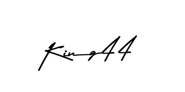 Use a signature maker to create a handwritten signature online. With this signature software, you can design (Asem Kandis PERSONAL USE) your own signature for name King44. King44 signature style 9 images and pictures png