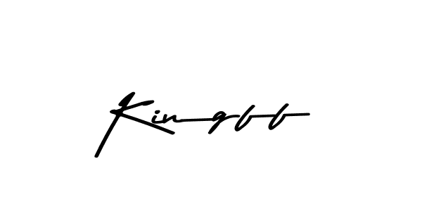 Design your own signature with our free online signature maker. With this signature software, you can create a handwritten (Asem Kandis PERSONAL USE) signature for name Kingff. Kingff signature style 9 images and pictures png
