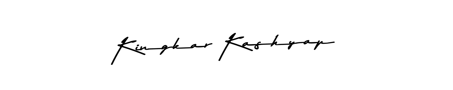 How to make Kingkar Kashyap name signature. Use Asem Kandis PERSONAL USE style for creating short signs online. This is the latest handwritten sign. Kingkar Kashyap signature style 9 images and pictures png