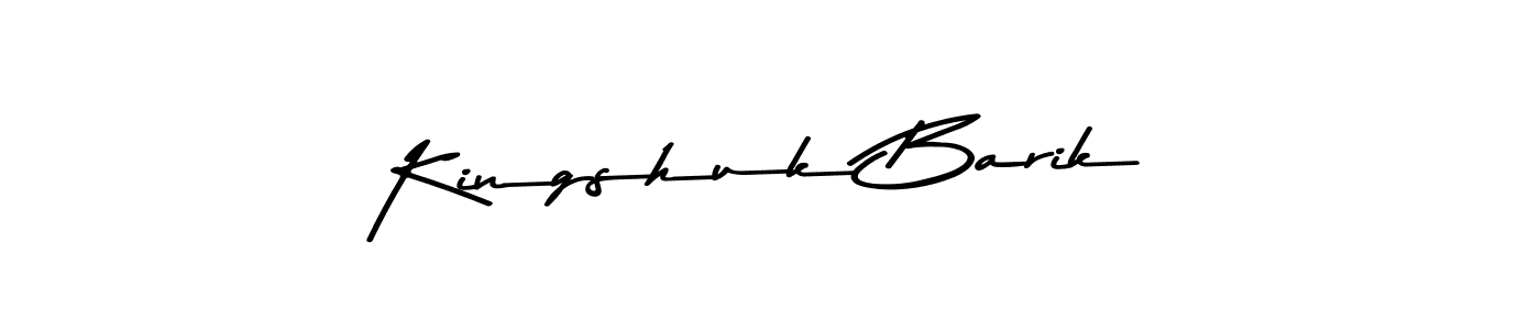 The best way (Asem Kandis PERSONAL USE) to make a short signature is to pick only two or three words in your name. The name Kingshuk Barik include a total of six letters. For converting this name. Kingshuk Barik signature style 9 images and pictures png