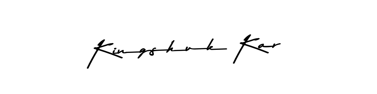 Create a beautiful signature design for name Kingshuk Kar. With this signature (Asem Kandis PERSONAL USE) fonts, you can make a handwritten signature for free. Kingshuk Kar signature style 9 images and pictures png