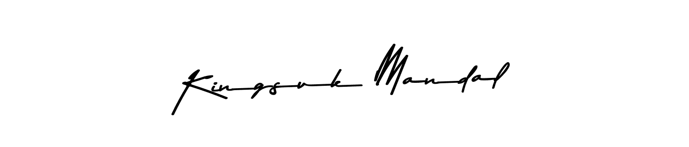 Make a beautiful signature design for name Kingsuk Mandal. With this signature (Asem Kandis PERSONAL USE) style, you can create a handwritten signature for free. Kingsuk Mandal signature style 9 images and pictures png