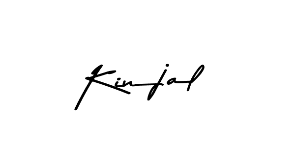 How to make Kinjal name signature. Use Asem Kandis PERSONAL USE style for creating short signs online. This is the latest handwritten sign. Kinjal signature style 9 images and pictures png