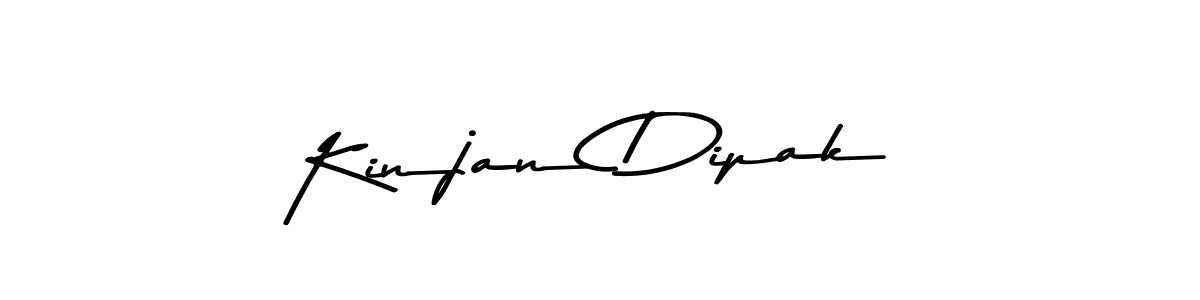 Kinjan Dipak stylish signature style. Best Handwritten Sign (Asem Kandis PERSONAL USE) for my name. Handwritten Signature Collection Ideas for my name Kinjan Dipak. Kinjan Dipak signature style 9 images and pictures png