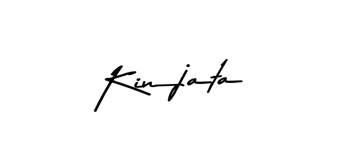 How to make Kinjata name signature. Use Asem Kandis PERSONAL USE style for creating short signs online. This is the latest handwritten sign. Kinjata signature style 9 images and pictures png