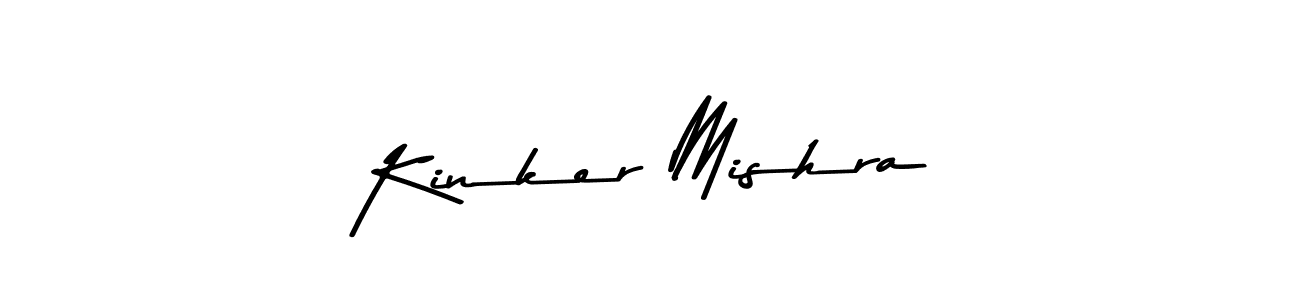 How to make Kinker Mishra name signature. Use Asem Kandis PERSONAL USE style for creating short signs online. This is the latest handwritten sign. Kinker Mishra signature style 9 images and pictures png