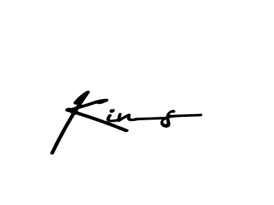 How to make Kins name signature. Use Asem Kandis PERSONAL USE style for creating short signs online. This is the latest handwritten sign. Kins signature style 9 images and pictures png