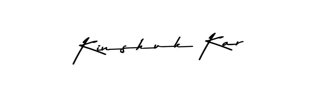 How to make Kinshuk Kar name signature. Use Asem Kandis PERSONAL USE style for creating short signs online. This is the latest handwritten sign. Kinshuk Kar signature style 9 images and pictures png