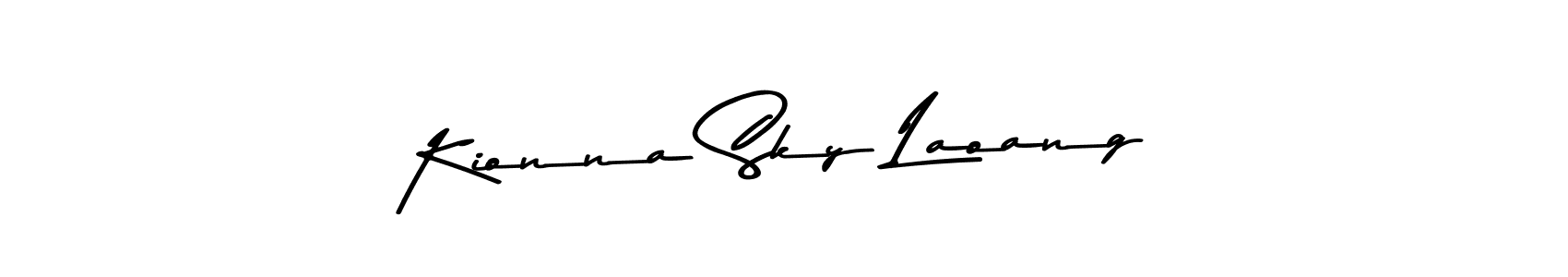 Design your own signature with our free online signature maker. With this signature software, you can create a handwritten (Asem Kandis PERSONAL USE) signature for name Kionna Sky Laoang. Kionna Sky Laoang signature style 9 images and pictures png