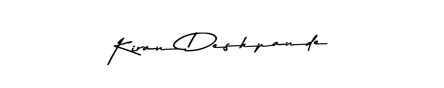 How to make Kiran Deshpande name signature. Use Asem Kandis PERSONAL USE style for creating short signs online. This is the latest handwritten sign. Kiran Deshpande signature style 9 images and pictures png