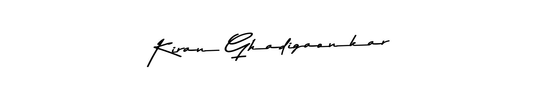 Asem Kandis PERSONAL USE is a professional signature style that is perfect for those who want to add a touch of class to their signature. It is also a great choice for those who want to make their signature more unique. Get Kiran Ghadigaonkar name to fancy signature for free. Kiran Ghadigaonkar signature style 9 images and pictures png