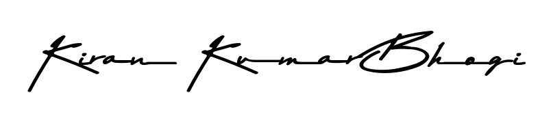 Get an exclusive digital autograph for Kiran Kumar Bhogi. The Asem Kandis PERSONAL USE typeface captures the charm of real penmanship on paper. Kiran Kumar Bhogi signature style 9 images and pictures png