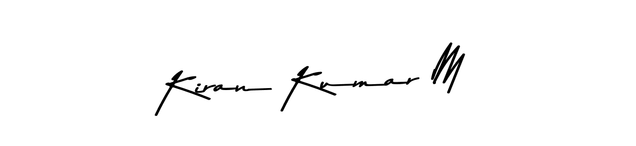 Design your own signature with our free online signature maker. With this signature software, you can create a handwritten (Asem Kandis PERSONAL USE) signature for name Kiran Kumar M. Kiran Kumar M signature style 9 images and pictures png