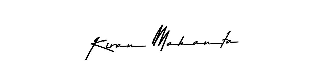Make a beautiful signature design for name Kiran Mahanta. With this signature (Asem Kandis PERSONAL USE) style, you can create a handwritten signature for free. Kiran Mahanta signature style 9 images and pictures png