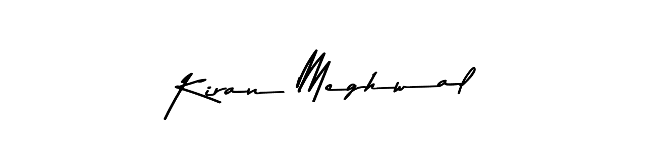 Make a beautiful signature design for name Kiran Meghwal. With this signature (Asem Kandis PERSONAL USE) style, you can create a handwritten signature for free. Kiran Meghwal signature style 9 images and pictures png